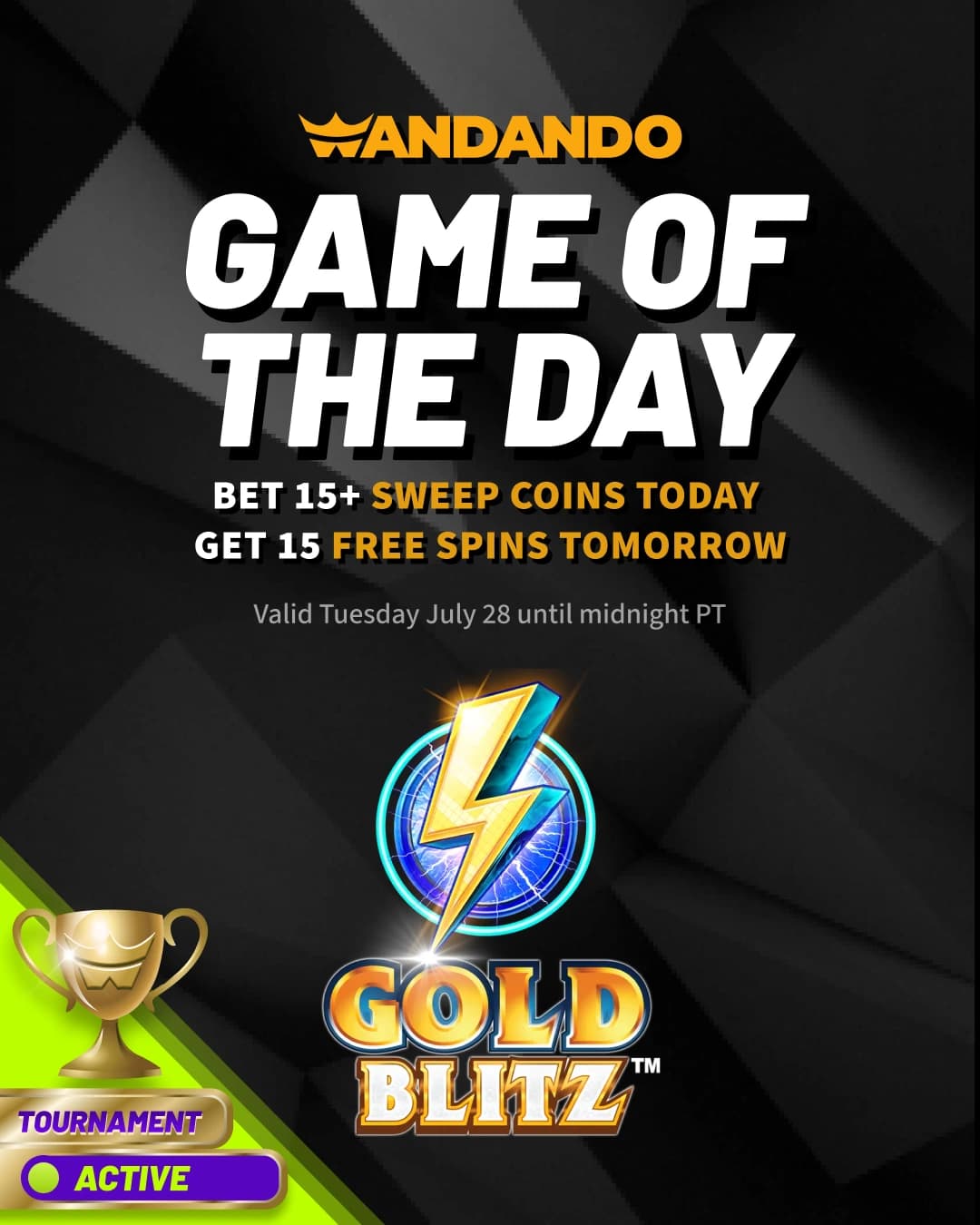Gold Blitz Game of the Day, social size