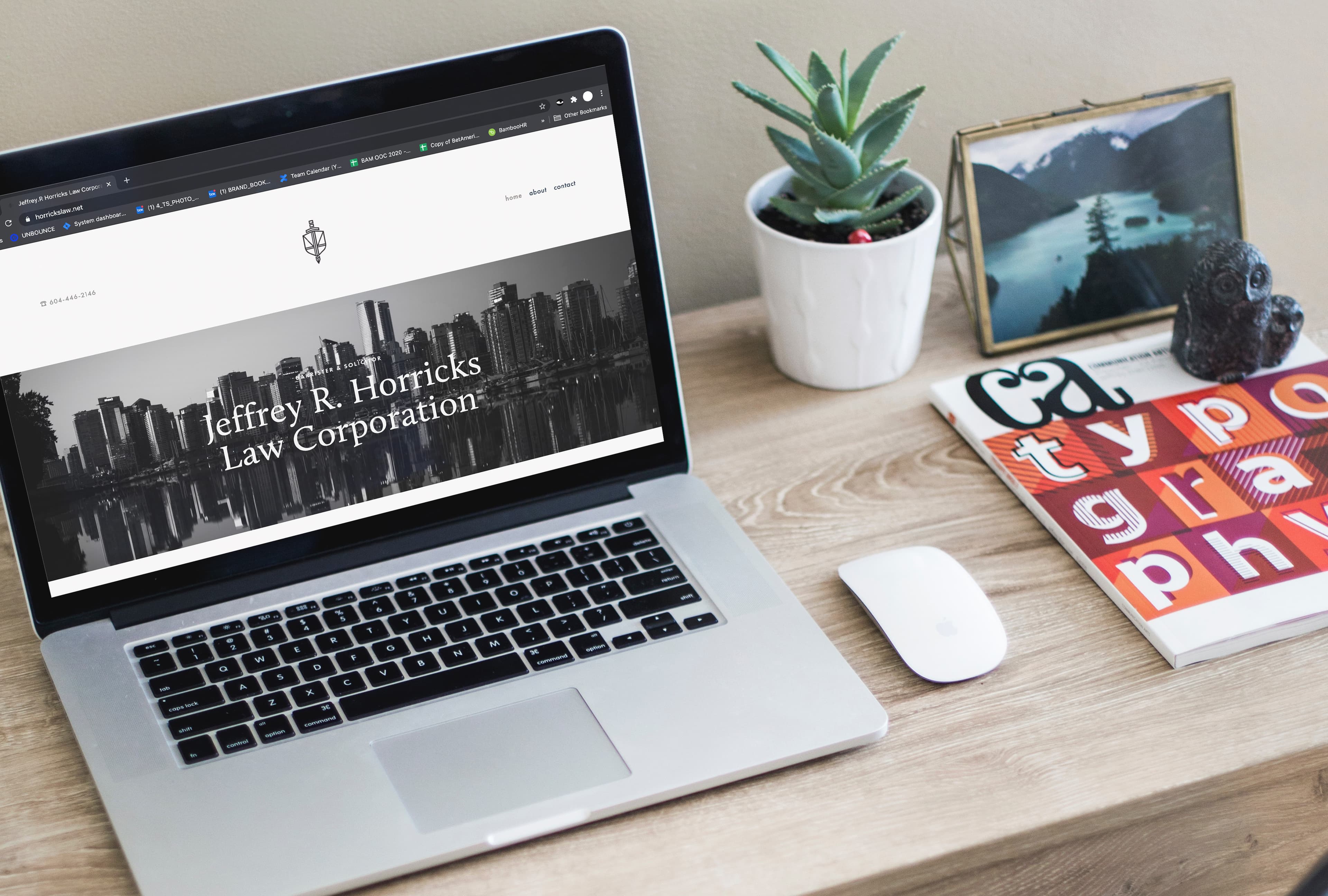 Horricks Law client website across desktop and mobile