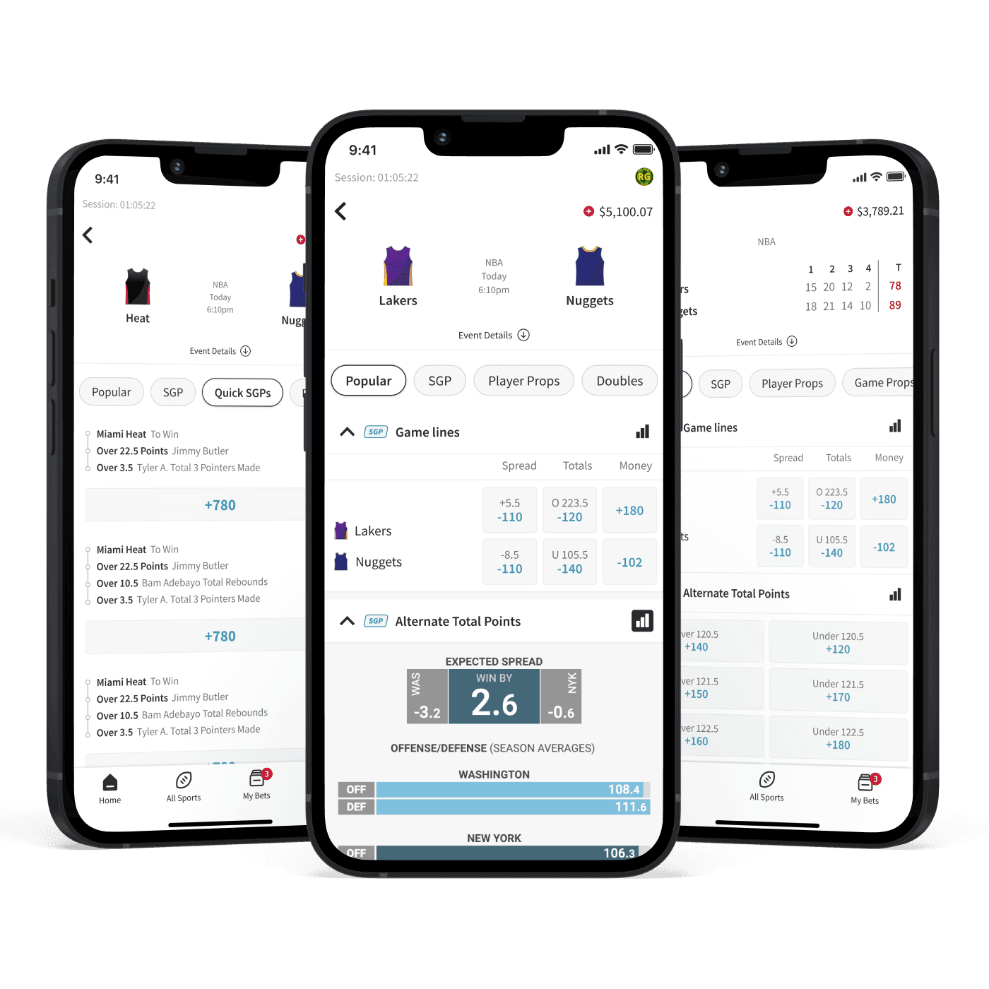 Game-specific screen with clarified hierarchy and betting options